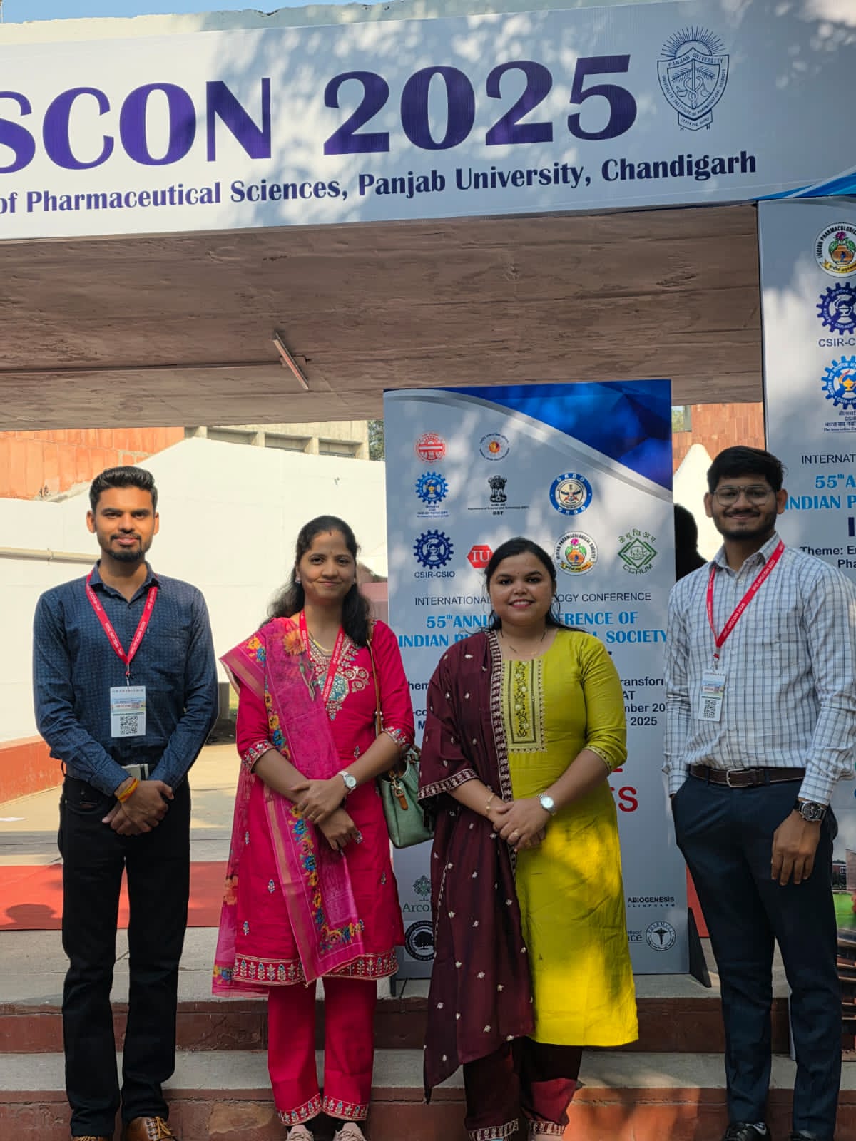 Faculty Members of Smt. Shardchandrika Suresh Patil College of Pharmacy, Chopda attended the IPS–IPSCON 2025 at Punjab University, Chandigarh also Presented a Research Poster at the Conference, showca